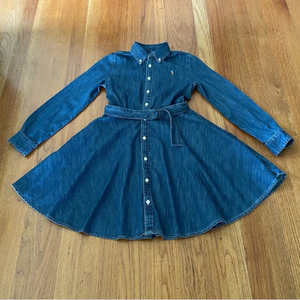 Polo Ralph Lauren Denim Belted Girls Dress